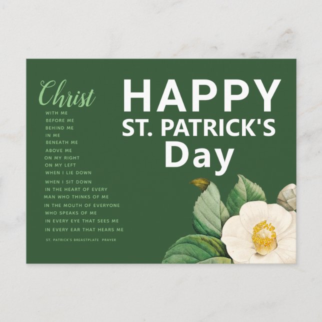 Happy St. Patrick's Day Prayer Postkarte (Vorderseite)