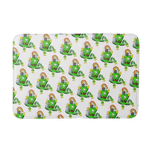 Happy St. Patrick's Day Rabbit Bathmats Badematte (Vorderseite)