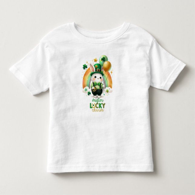 Happy St. Patrick's Day Rabbit Kleinkind T-shirt (Vorderseite)