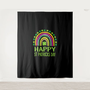 Happy St. Patrick's Day Rainbow Girls T- Wandteppich