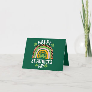 Happy St. Patrick's Day Rainbow Kleeblatt Karte