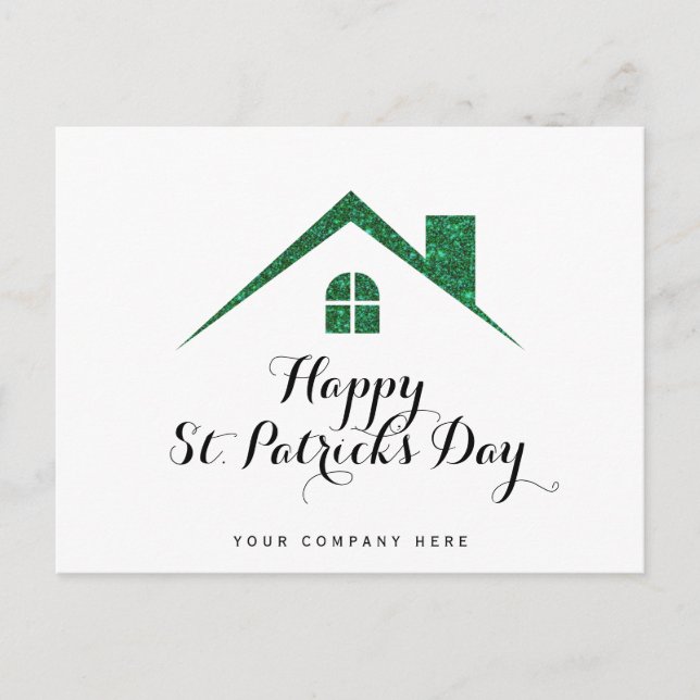 Happy St. Patrick's Day Real Anwesen House Postkarte (Vorderseite)