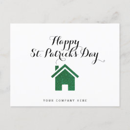 Happy St. Patrick's Day Realty House Postkarte