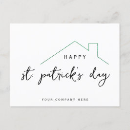 Happy St. Patrick's Day Realty House Postkarte