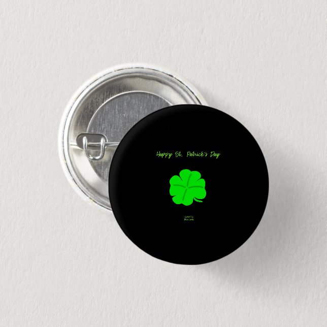 Happy St. Patrick's Day Round Button (Vorne & Hinten)