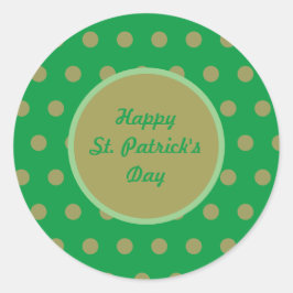 Happy St. Patrick's Day Round Stickers (grün)
