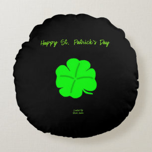 Happy St. Patrick's Day Round Throw Kissen