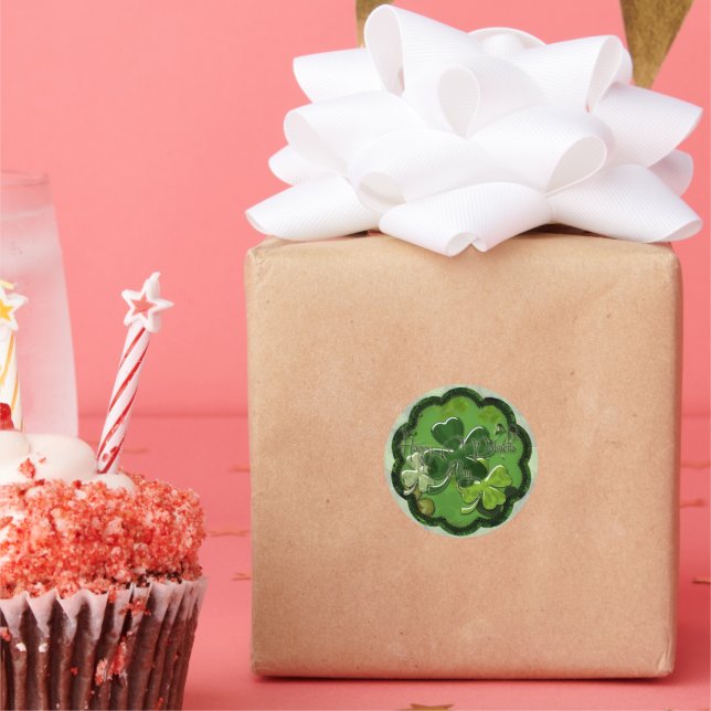 Happy St. Patrick's Day Runder Aufkleber (Party)