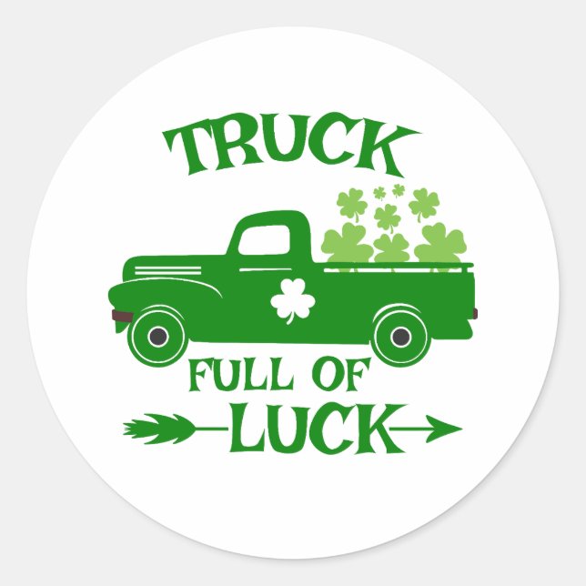 Happy St. Patricks Day ☘️ 🎉 Runder Aufkleber (Vorderseite)