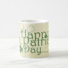 Happy St. Patrick's Day Rustic Kaffeetasse