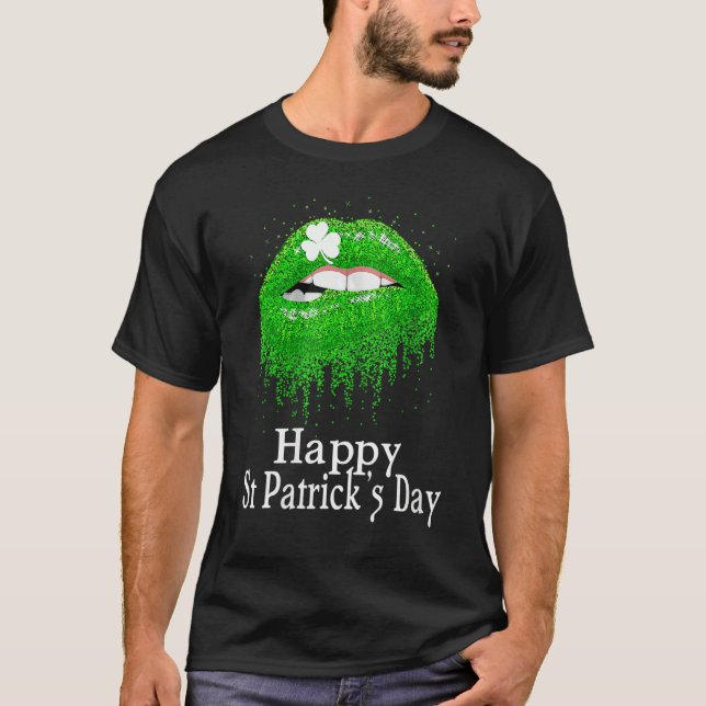 Happy St Patrick's Day Saint Irish Patrick Girl bo T-Shirt (Vorderseite)