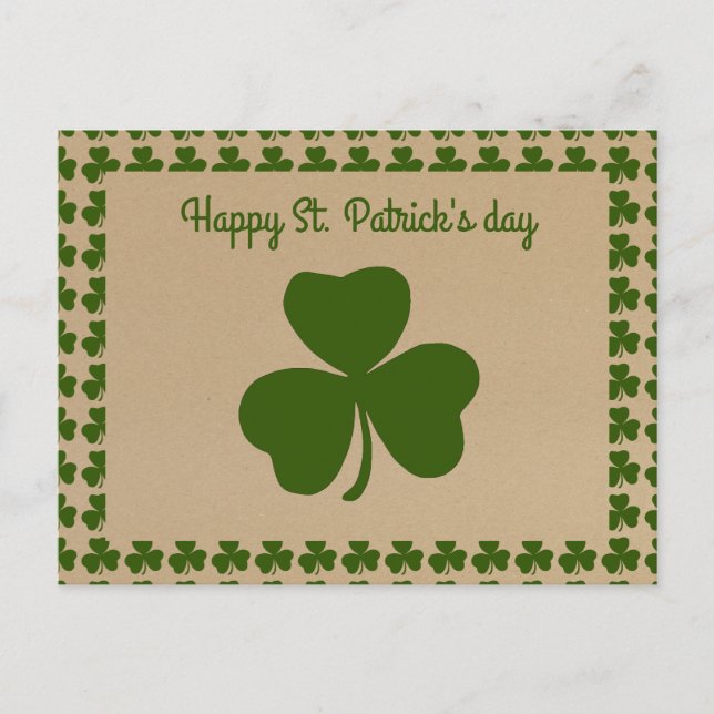 Happy St. Patrick's Day - Schutzheilige von Irland Postkarte (Vorderseite)
