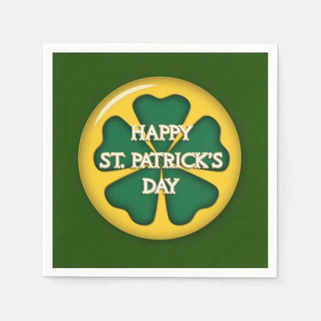 Happy St. Patrick's Day Serviette (Vorderseite)