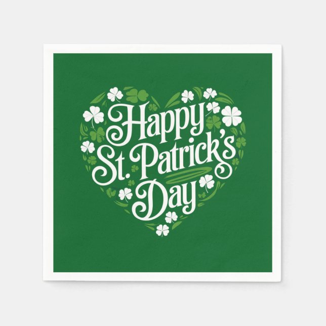 Happy St Patrick's Day Serviette (Vorderseite)