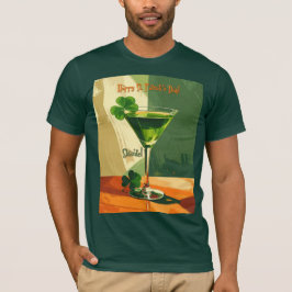 Happy St. Patrick's Day Shamrock Martini T-Shirt