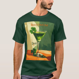 Happy St. Patrick's Day Shamrock Martini T-Shirt