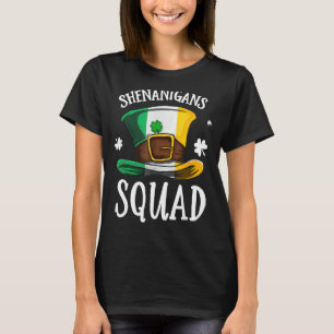 Happy St Patrick's Day Shenanigans Squad Hat Irlan T-Shirt