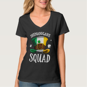 Happy St Patrick's Day Shenanigans Squad Hat Irlan T-Shirt
