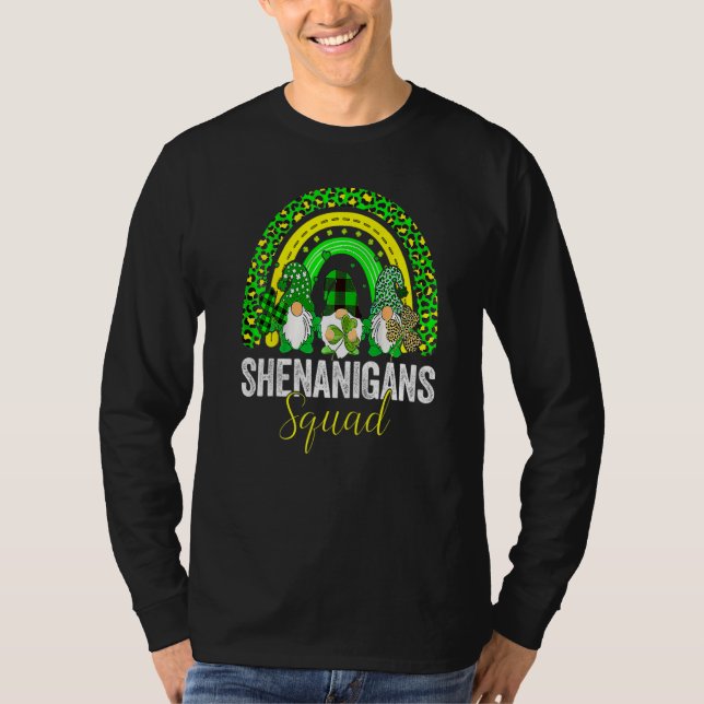 Happy St Patrick's Day Shenanigans Squad Irish Gno T-Shirt (Vorderseite)