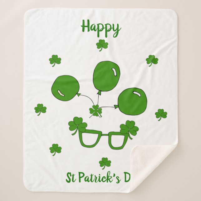 Happy St Patrick's Day Sherpadecke (Vorderseite)