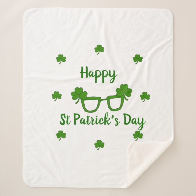 Happy St Patrick's Day Sherpadecke (Vorderseite)
