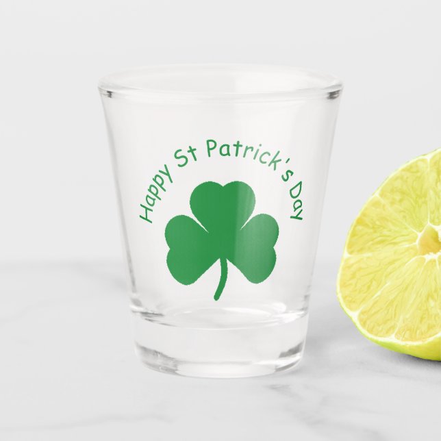 Happy St Patrick's Day Shot Glass Schnapsglas (Vorderseite)