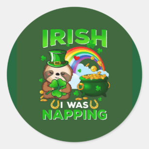 Happy St. Patrick's Day Sloth Aufkleber
