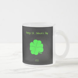 Happy St. Patrick's Day Small Mattiert Glass Tasse
