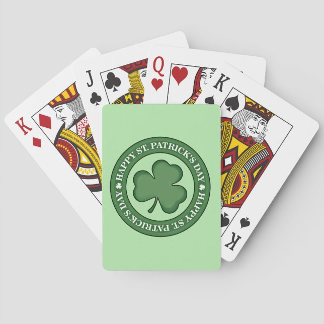 Happy St. Patricks Day Spielkarten (Rückseite)