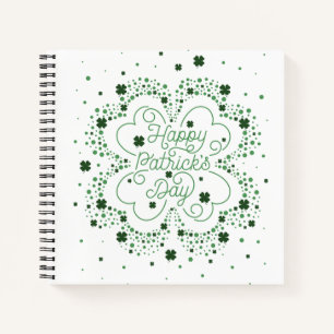Happy St. Patrick's Day Sq Notebook Notizbuch