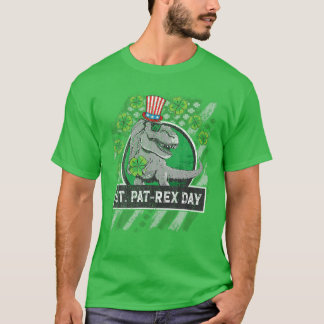 Happy St Patricks Day St Patrex Paddys T Rex Patri T-Shirt