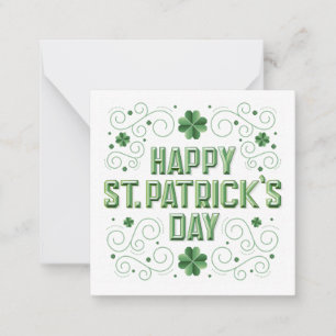 Happy St. Patrick's Day/Stationery Note Card Mitteilungskarte
