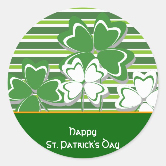 Happy St. Patrick's Day Sticker (Vorderseite)