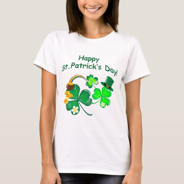 Happy St. Patrick's Day T-Shirt (Vorderseite)