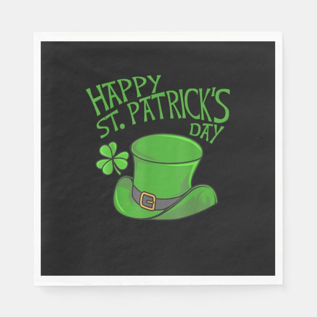 Happy St Patricks Day T - Shirt Serviette (Vorderseite)