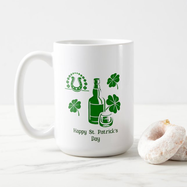 Happy St. Patrick's Day Tasse (Mit Donut)