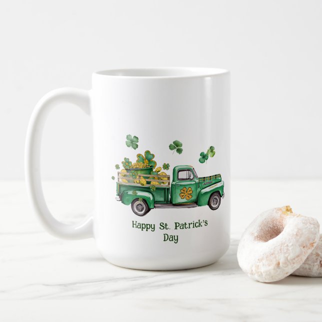 Happy St. Patrick's Day Tasse (Mit Donut)
