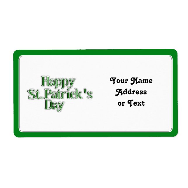 Happy St Patrick's Day Text Image (Vorne)