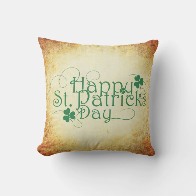 Happy St. Patrick's Day Throw Kissen (Vorderseite)