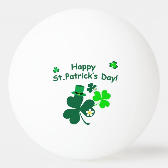 Happy St. Patrick's Day Tischtennisball (Vorderseite)