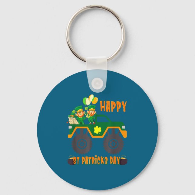 Happy St Patricks Day Toddler Boys Girls Monster T Schlüsselanhänger (Vorderseite)