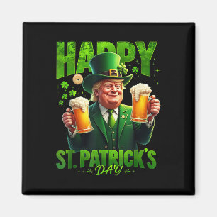 Happy St. Patricks Day Trump Kleeblatt Saint Magnet