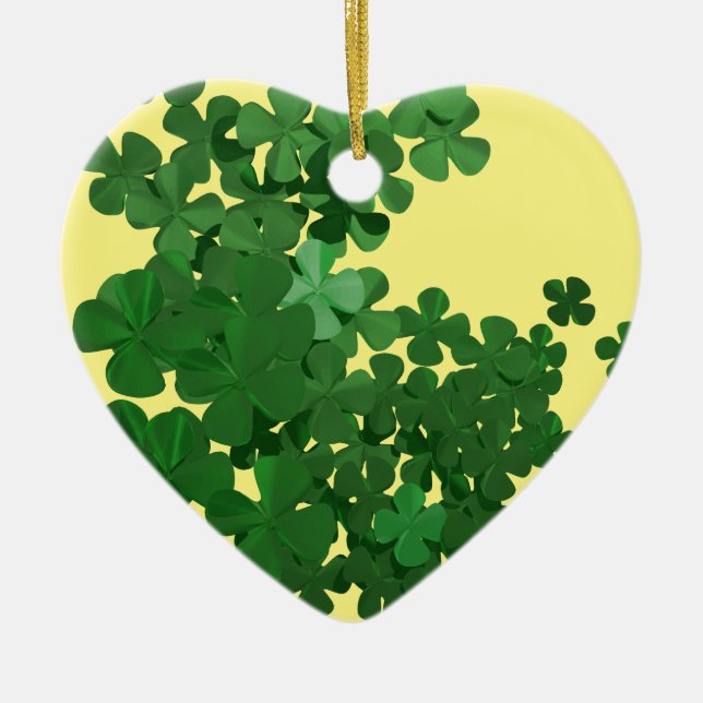Happy St Patrick's Day und Viel Glück Keramik Ornament (Vorne)