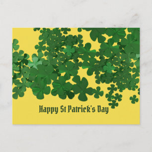 Happy St Patrick's Day und Viel Glück Postkarte