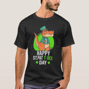 Happy St, Patrick's Day Vater Trex Meet Family T-Shirt