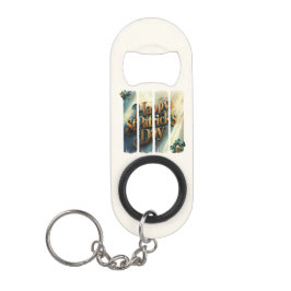 Happy St.Patrick's Day Vertikaler Pinselstrich Mini Flaschenöffner