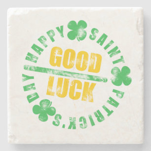 Happy St. Patricks Day Viel Glück Steinuntersetzer