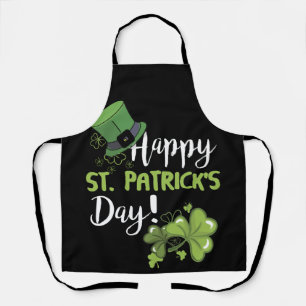 Happy St. Patrick's Day Viele Kleeblatt Green Schürze