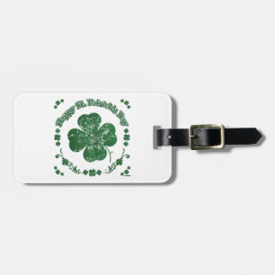 Happy St. Patrick's Day - Vintager Stil Gepäckanhänger