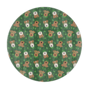 Happy St Patricks Day Welsh Wire Fox Terrier Dogs Schneidebrett